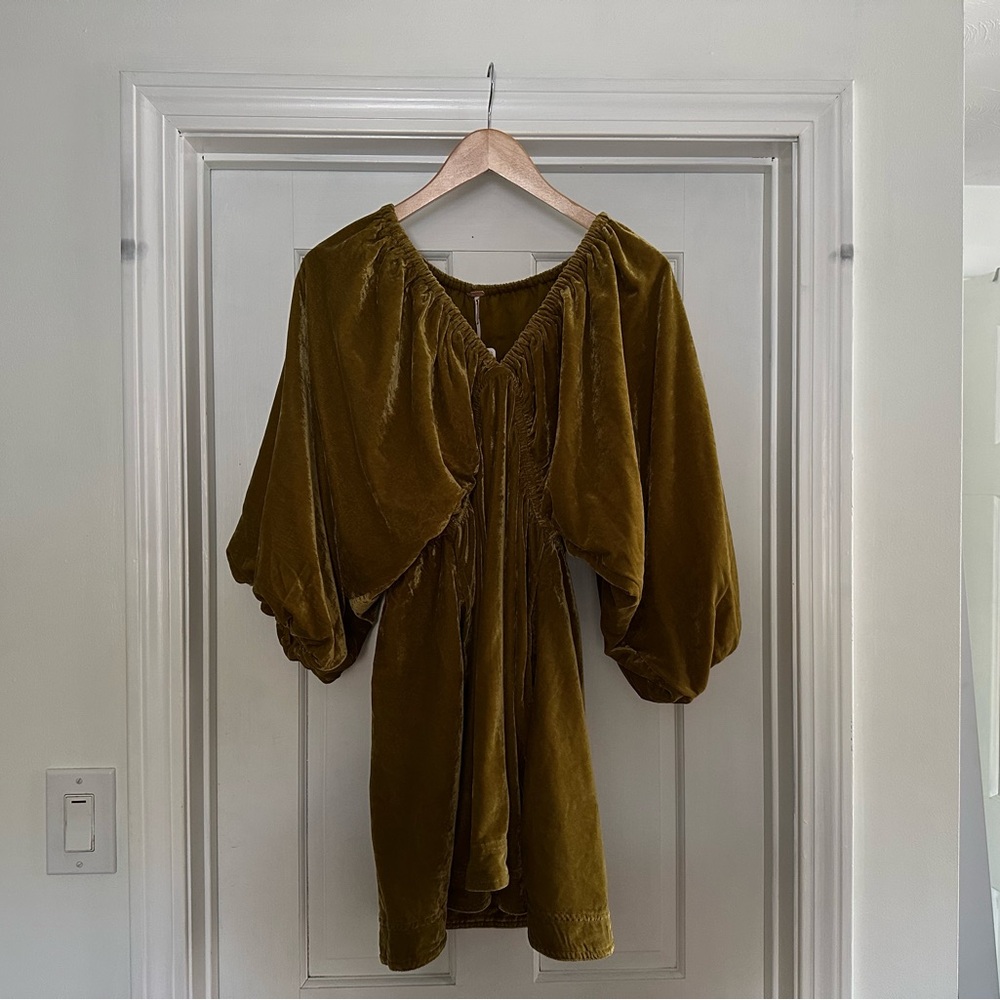 Free people velvet mini dress